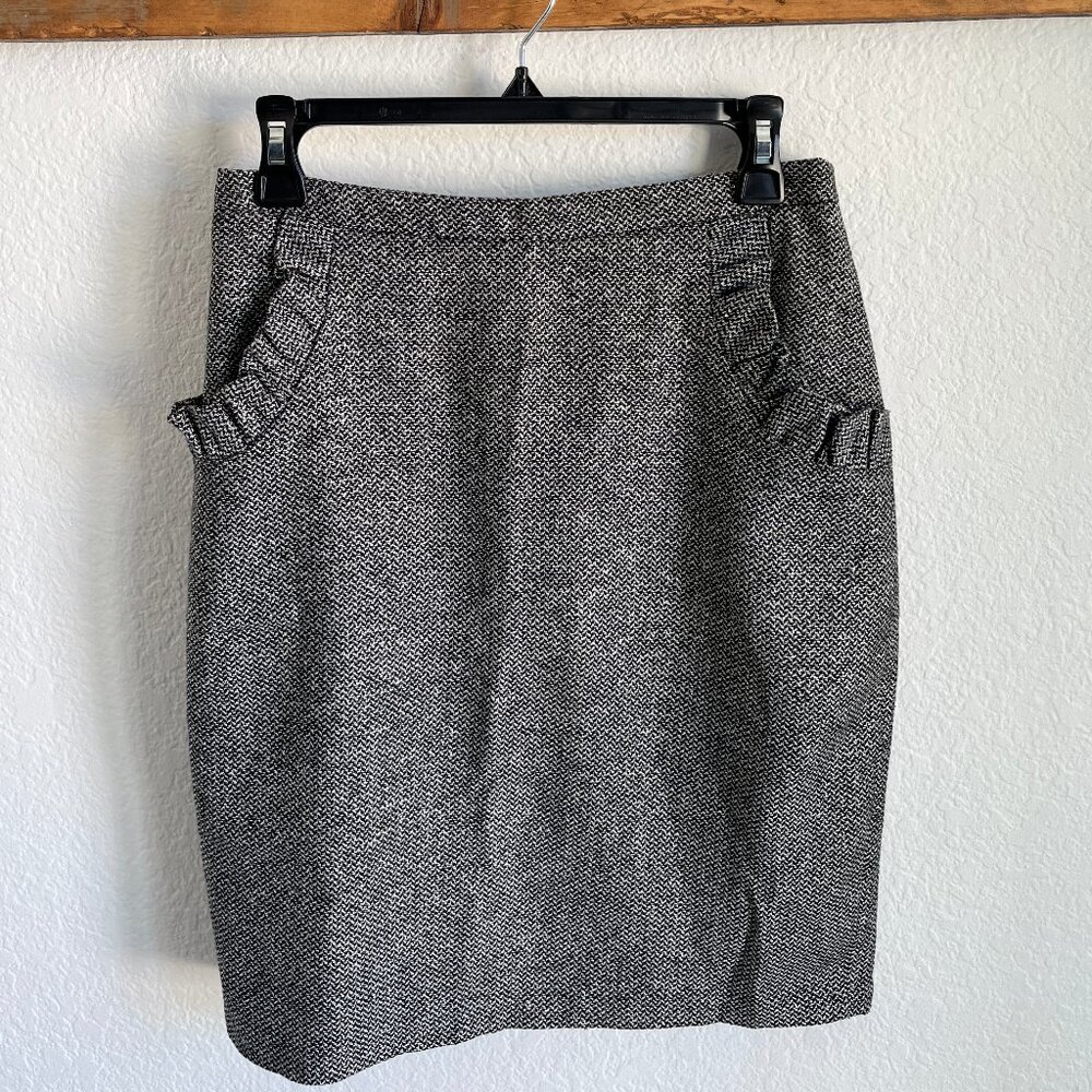 Anthropologie Blue Robin Skirt